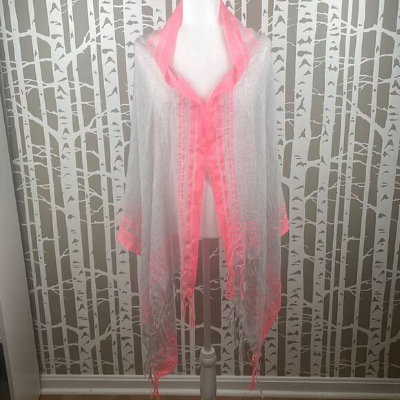 Ann Taylor LOFT Sheer Wool Blend Fringe Trim Scarf NEW $39.50 - Picture 3 of 8